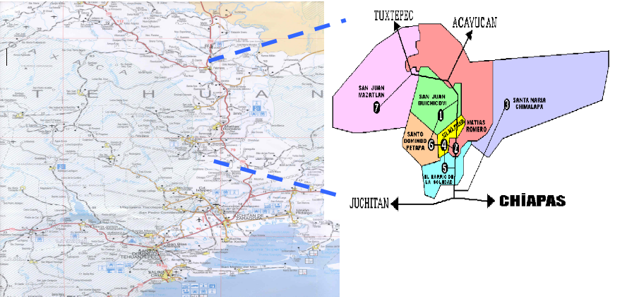 Nuestro territorio dentro de Oaxaca